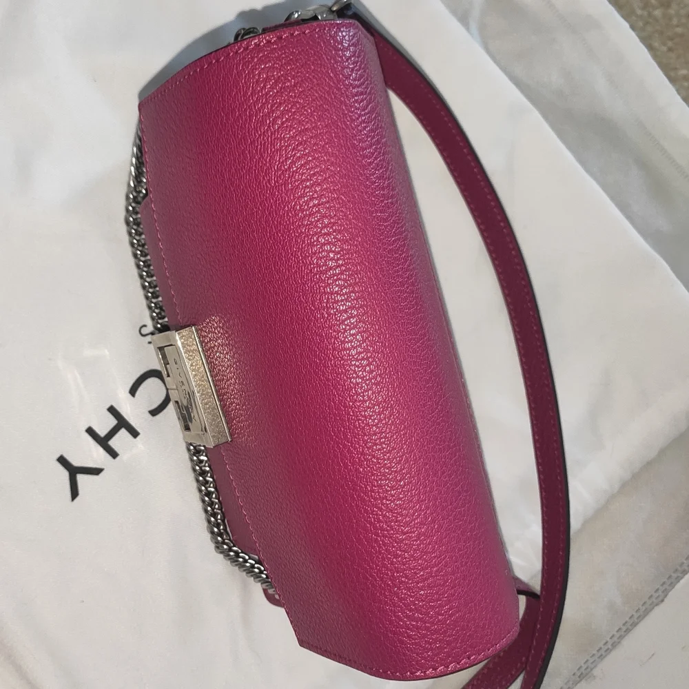 Givenchy GV3 Small Goatskin Shoulder Bag Orchid